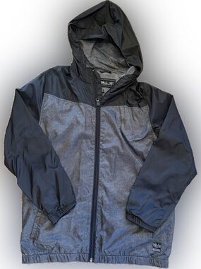 O'Neill Windbreaker Black/charcoal TRVLR Zip-Up  Light Vented Jacket Boys Sz XL